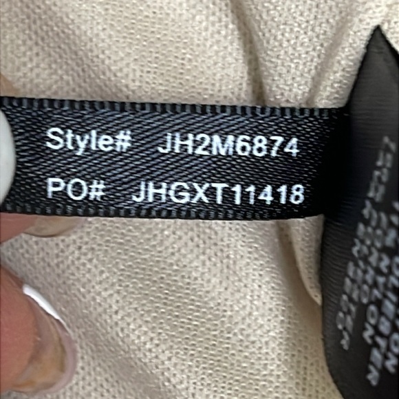 Jessica Howard 2Pc Champagne Satin Hammered Tiered Dress & Blazer Sz 16 Sheath - Picture 16 of 16